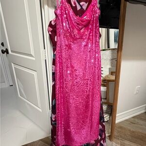 ANTONIO MELANI Vibrant Pink Sequin Dress